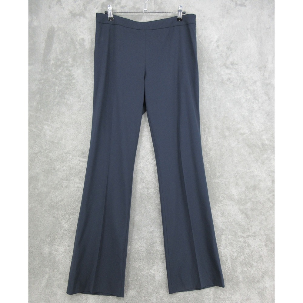 BOSS Pants Women 6 Tulea Navy Blue Wool Blend Trousers Quiet Luxury All Season